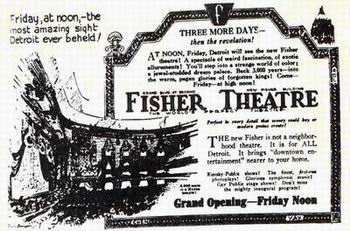 Fisher Theatre - Old Ad From John Lauter (newer photo)